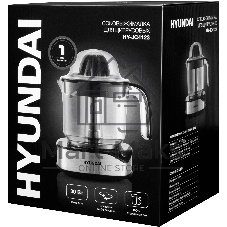 Соковыжималка Hyundai HY-JC4123 стальной/чёрный, цитрусовая, 30 Вт, 1200 мл, механическое
