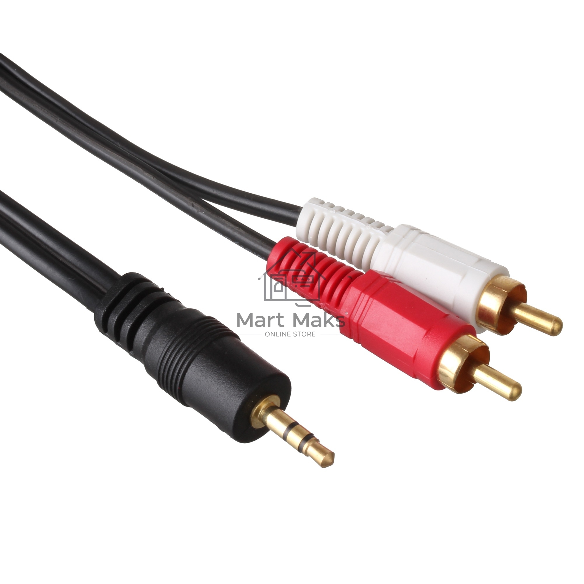 Кабель аудио (3.5mm Jack M -2xRCA M)3м Exegate, позолоченные разъемы