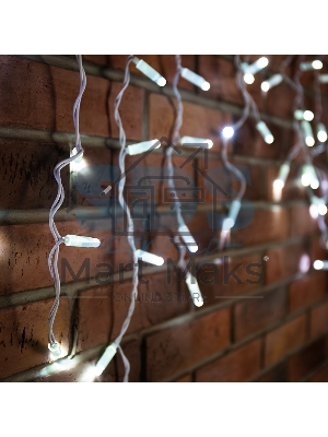 Гирлянда Neon-night Айсикл (бахрома) светодиодный, 2,4 х 0,6 м, белый провод, 230 В, диоды белые, 76 LED