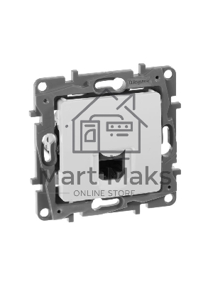 Розетка ETIKA RJ45 кат.5 UTP, белый