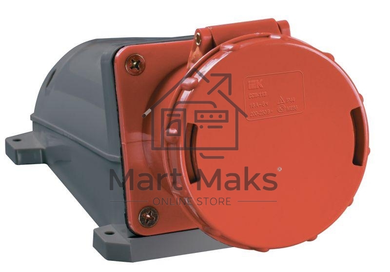 Розетка Iek PSR12-063-5 135 стационарная 3Р + РЕ+ N 63А 380В IP54 ИЭК