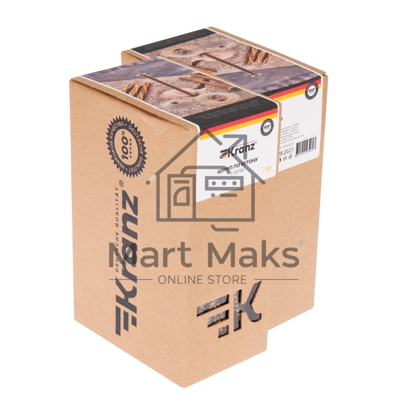 Шуруп по бетону KRANZ 7.5х182, короб (50 шт./уп.)