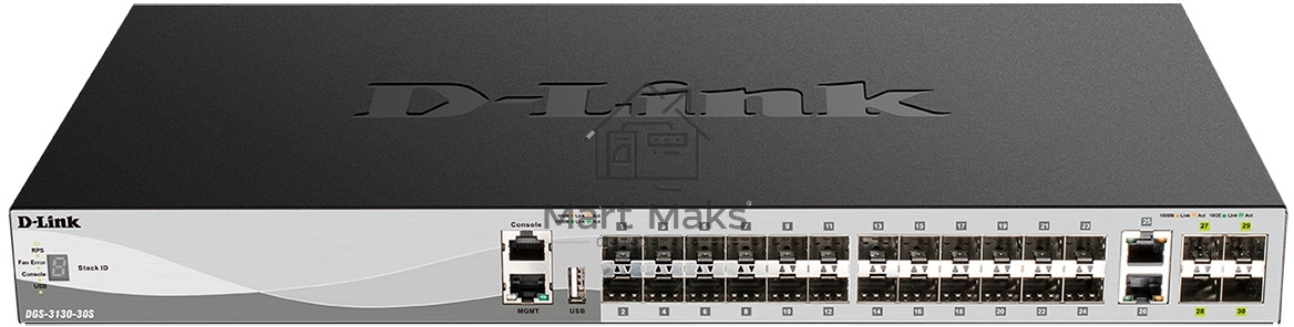 Коммутатор D-Link DGS-3130-30S/B1A 2x10G управляемый