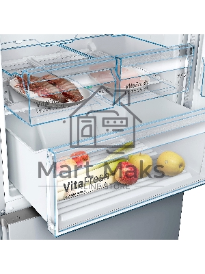 Холодильник Bosch KGN49XLEA нержавеющая сталь двухкамерный 330/108л морозилка снизу, No Frost