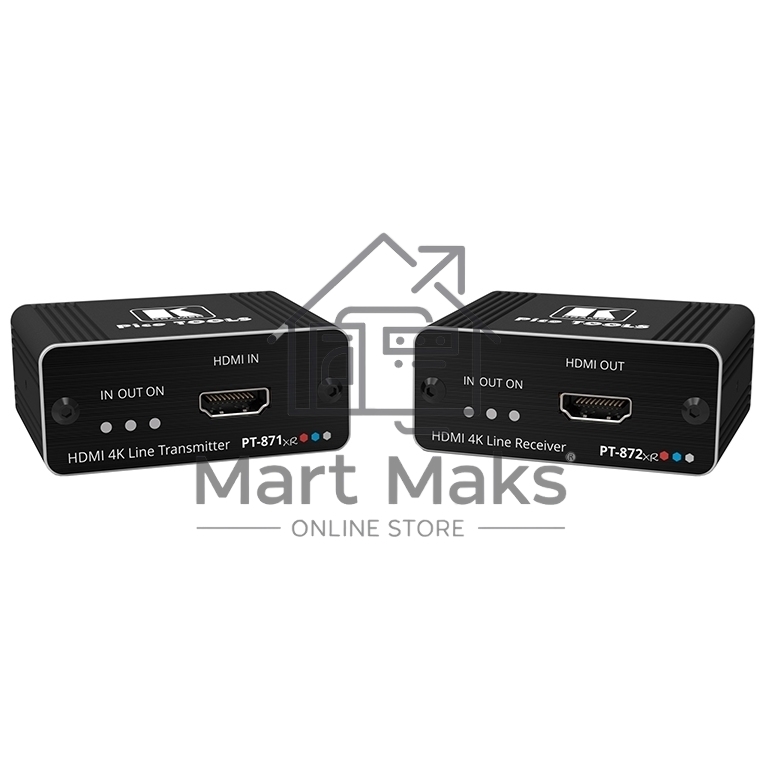 Комплект Kramer Electronics PT-871/2XR-KIT из передатчика и приемника HDMI по витой паре DGKat 2.0; поддержка 4К60 4:4:4