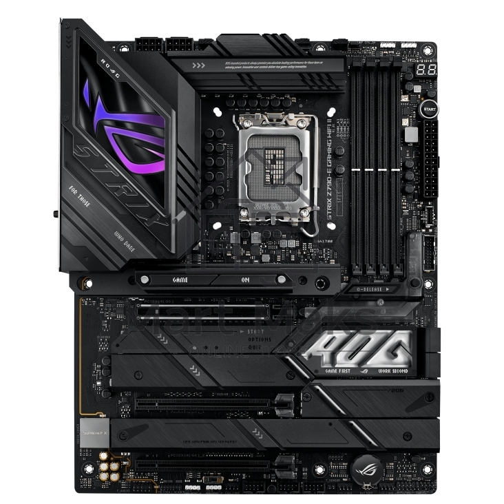 Материнская плата ASUS ROG STRIX Z790-E GAMING WIFI II, LGA 1700, Intel Z790, 4xDDR5, 4xSATA, 5xM.2, 1xPCIe 5.0 x16, 2xPCIe 4.0 x16, 2.5Gb LAN, 1xUSB-A 3.2 Gen 2, 2xUSB-A 3.2 Gen 2x2, 1xHDMI, 1xDP, 3x3.5 мм, 7.1, ATX