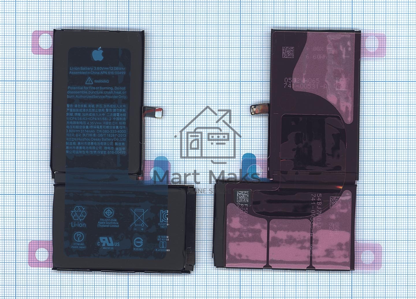 Аккумуляторная батарея для Apple iPhone XS Max 3.80V 3174mAh