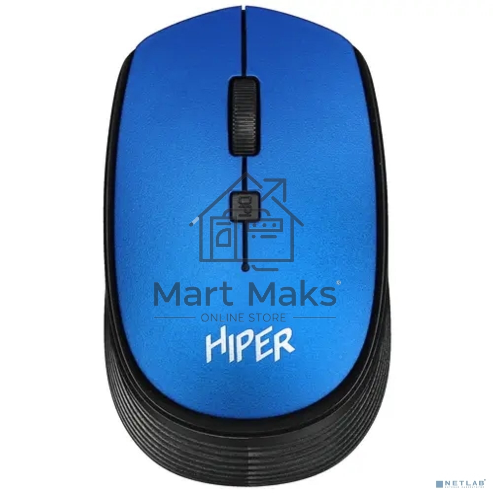 Мышь беспроводная HIPER HOMW-083 синий, 1600 dpi, радиоканал, USB, кнопки - 4