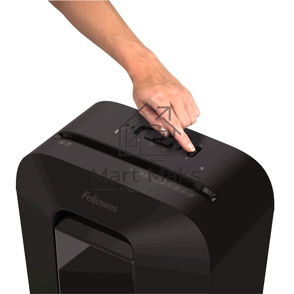 Шредер Fellowes PowerShred LX70 черный (секр.P-4)/перекрестный/11лист./18лтр./скрепки/скобы/пл.карты