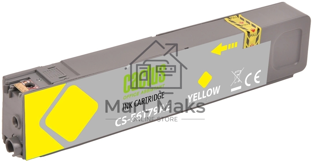 Картридж струйный Cactus CS-F6T79AE (913A) желтый (55 мл) для HP PW 352dw/377dw/Pro 477dw/452dw