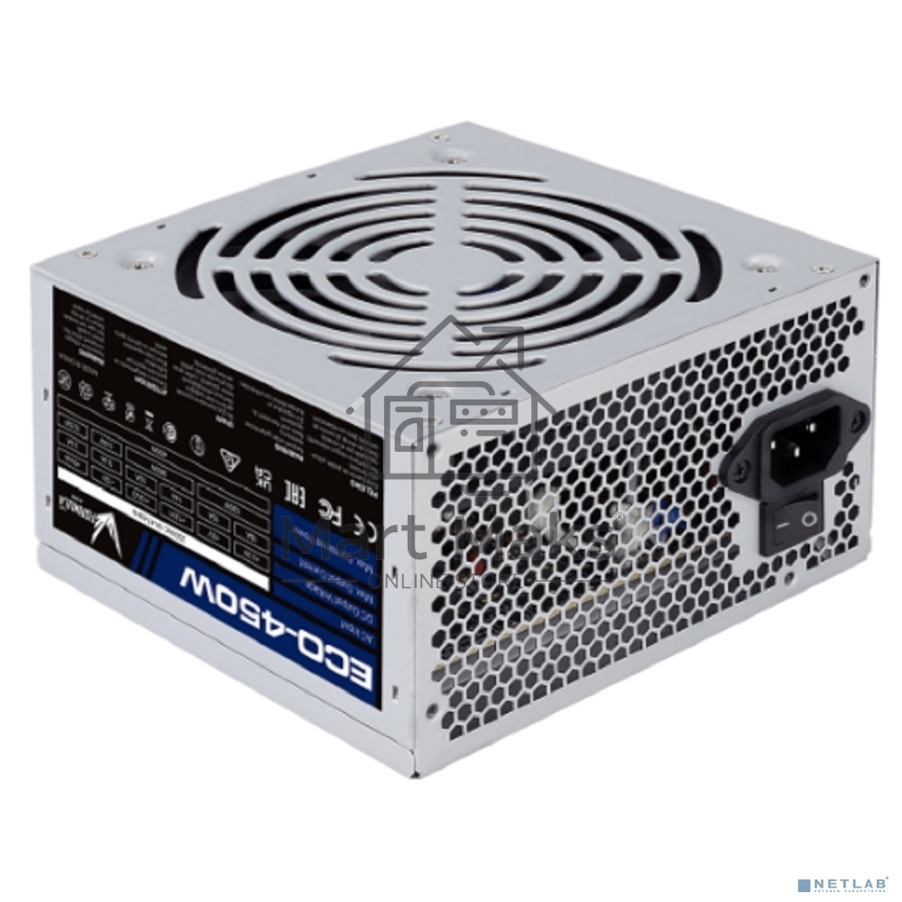 Блок питания Aerocool / Formula ECO-450W, 450Вт, 120мм, серебро
