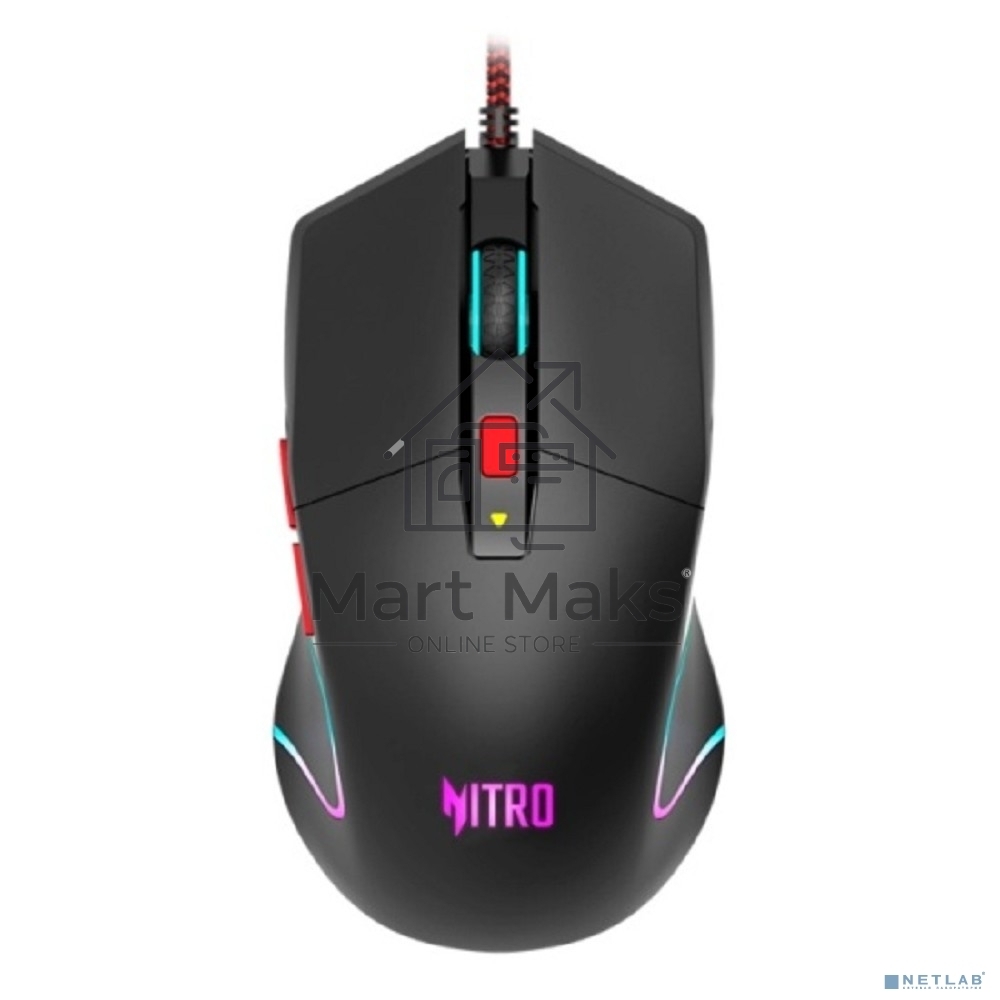 Мышь проводная Acer Nitro OMW301 черный, 7200 dpi, USB, кнопки - 6