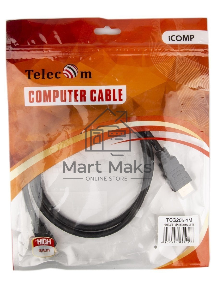 Кабель HDMI-19M --- MiniHDMI-19M ver 2.0+3D/Ethernet,1m Telecom <TCG205-1M> Кабель HDMI-19M --- MiniHDMI-19M ver 2.0+3D/Ethernet,1m Telecom <TCG205-1M>