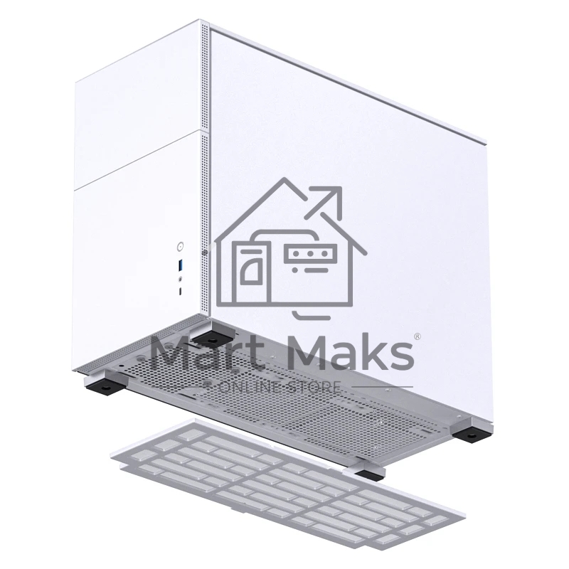 Корпус компьютерный Mini-Tower/ Case JONSBO D31 STD, Mini-Tower, TG, no fan, 1xUSB-A 3.2 + 1xUSB-C 3.2, mATX, mDTX, mITX White