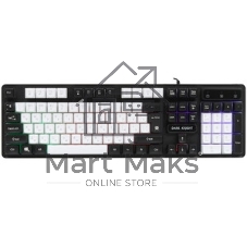 Клавиатура проводная Defender Dark Knight R GK-077, USB, черный/белый