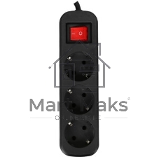 Удлинитель Defender с заземлением G330 Выключатель, 3.0 м, 3 розетки