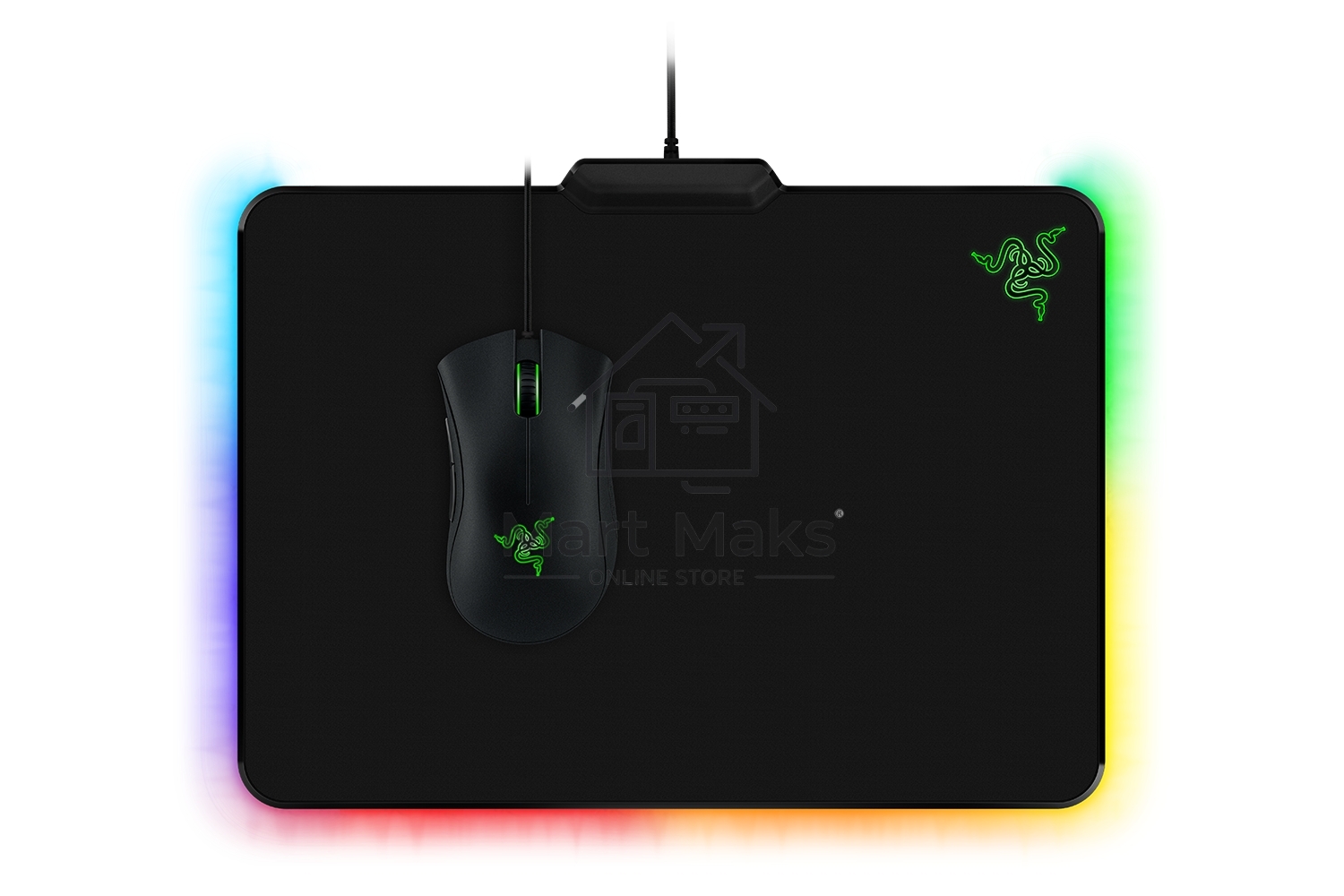 Игровой коврик для мыши Razer Firefly V2 Razer Firefly V2 - Hard Surface Mouse Mat with Chroma - FRML Packaging