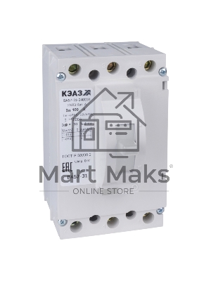 Выключатель автоматический ВА57-31-340010 63А 800Im 690AC УХЛ3 КЭАЗ 108440 Выключатель автоматический ВА57-31-340010 63А 800Im 690AC УХЛ3 КЭАЗ 108440