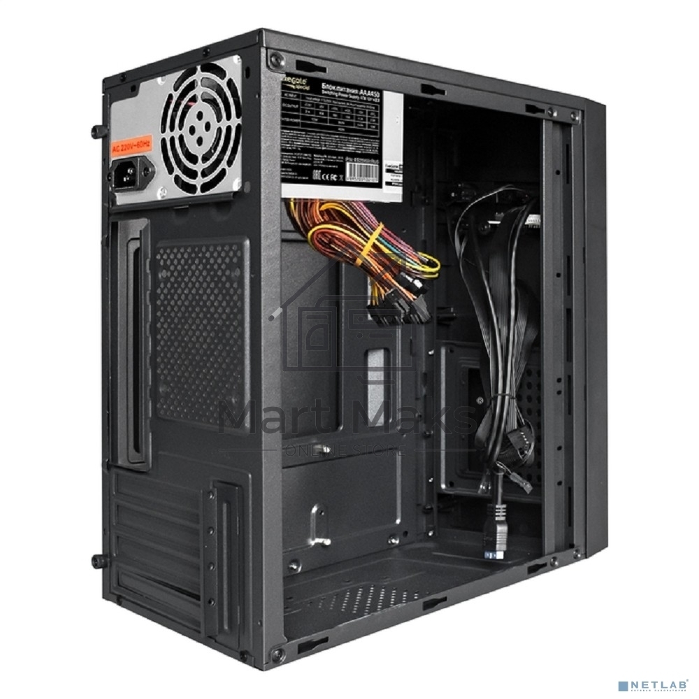 Компьютерный корпус Minitower ExeGate BAA-109U2-AAA450 (mATX, AAA450 8см, 2*USB+2*USB3.0, аудио, черный)