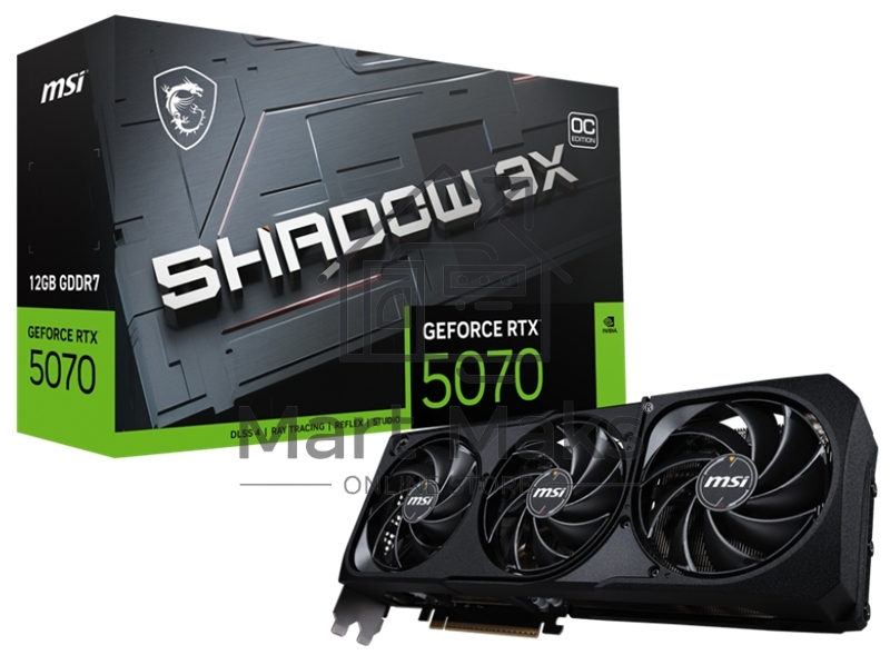 Видеокарта MSI PCI-E RTX 5070 12G SHADOW 3X OC NVIDIA GeForce RTX 5070 12Gb 192bit GDDR7 2542/28000 HDMIx1 DPx3 HDCP Ret
