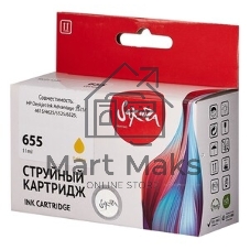 Картридж струйный Sakura CZ112AE (№655 Yellow) для HP, желтый, 11 мл., 600 к.