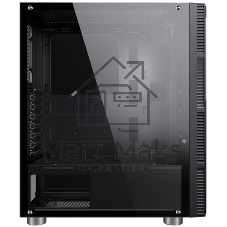 Компьютерный корпус Accord 3407 черный без БП ATX 2xUSB 2.0 2xUSB 3.0 audio bott PSU