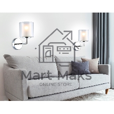 Настенный светильник Ambrella light LH56005 СH/FR хром/белый матовый E14 max 40W 190*120*220