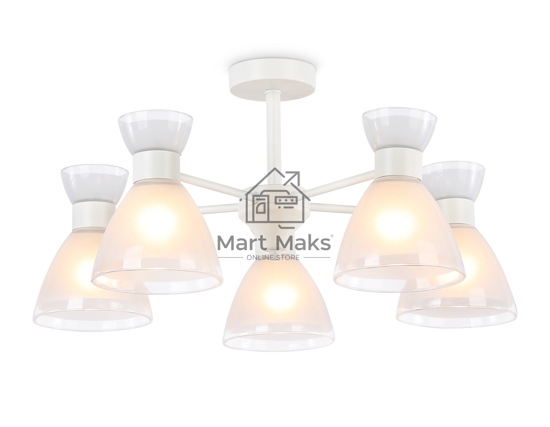 Светильник Ambrella light TR3179/5 WH белый E27/5 max 40W D570*280