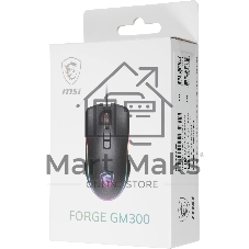 Мышь проводная MSI Forge GM300 черный, 7200 dpi, USB, кнопки - 7