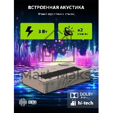 Проектор Cactus CS-U2.WT DLP 800Lm ANSI (1920x1080) 15000:1 ресурс лампы:50000часов 2xUSB typeA 2xHDMI 1.78кг