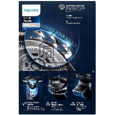 Бритва электрическая роторная Philips S5885/10 реж.эл.:3 питан.:аккум. темно-синий