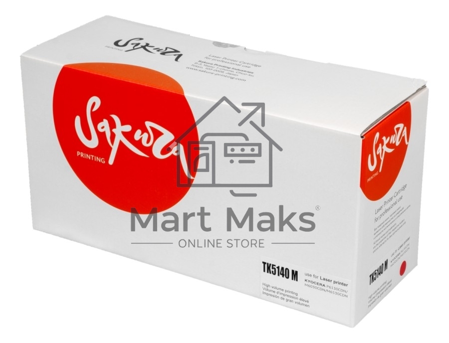 Картридж Sakura TK5140M для Kyocera Mita, пурпурный, 5000 к.