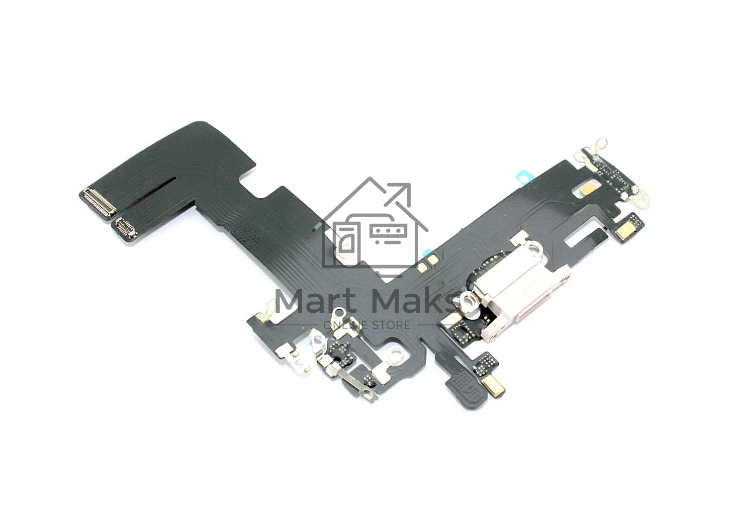 Шлейф с разъемом зарядки и микрофоном для Apple iPhone 13 розовый