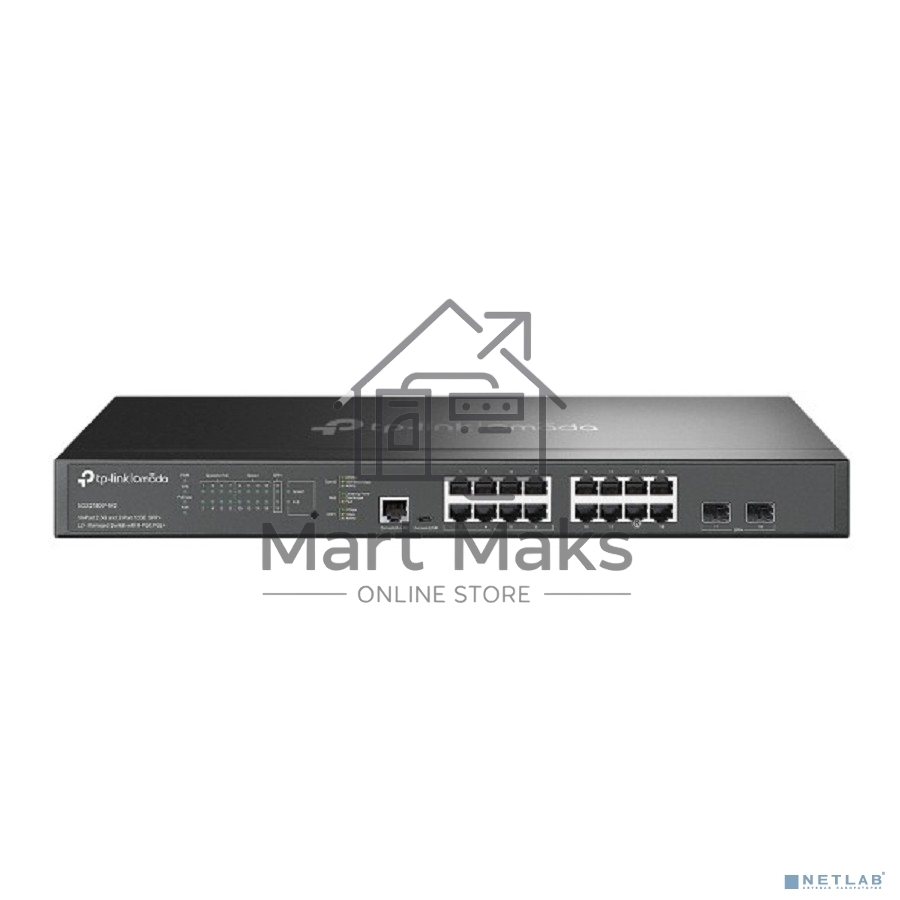 Коммутатор TP-Link SG3218XP-M2 (L2+) 16x2.5Гбит/с 2xКомбо(10GBase-T/SFP+) 2SFP+ 8PoE+ 240W управляемый