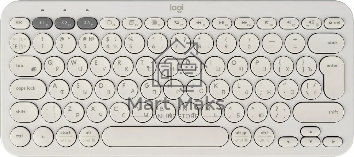 Клавиатура беспроводная Logitech K380, Bluetooth, белый