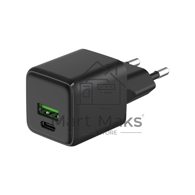 Сетевое зарядное устройство с двумя портами USB-A и Type-C, 20Вт GaN Rexant