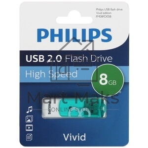 Флешка USB 8Gb PHILIPS IRON 2.0 8Gb, USB 2.0
