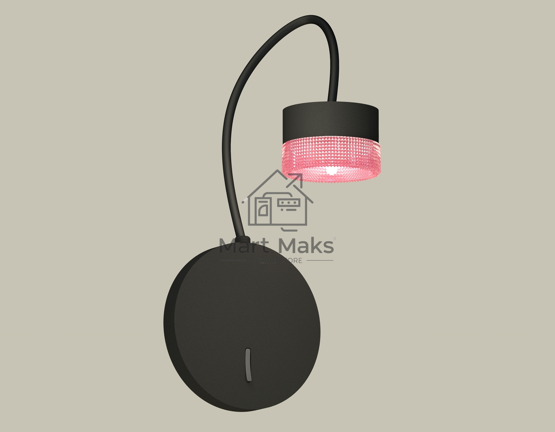 Светильник Ambrella light XB9596251 SBK/PI черный песок/розовый GX53 (C9596, N8486)