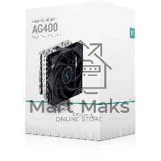 Кулер для процессора DEEPCOOL AG400 черный, 120 мм, алюминий/медь, 2000 об/мин, 31.6 дБ, 4 pin, 220 Вт, 150 мм