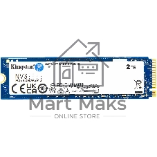 Накопитель SSD Kingston NV3, 2000Gb, M.2 2280, PCIe 4.0 x4, NVMe, R/W 6000/5000