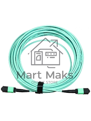 Сборка кабельная MPO-MPO, 12 волокон OM4, тип B (Key Up-Key Up), низкие потери, LSZH, 3 м, розовая