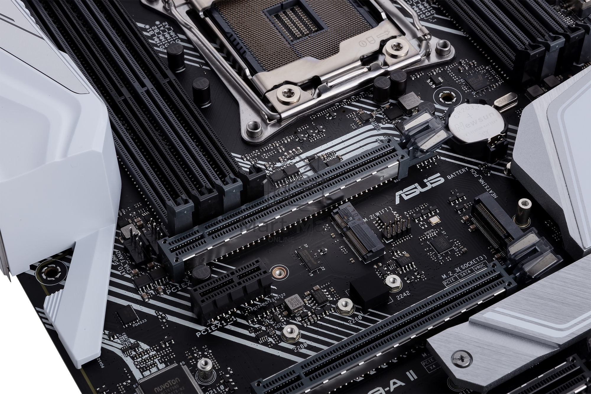 Материнская плата ASUS PRIME X299-A II, LGA 2066, Intel X299, 8xDDR4, 8xSATA, 3xM.2, 1xPCIe 3.0 x8, 2xPCIe 3.0 x16, 2xPCIe x1, 1x 1Gb LAN, 1xUSB 3.2 Gen 2, 2xUSB 3.2 Gen 1, 2xUSB 2.0, 5x3.5 мм, 7.1, ATX