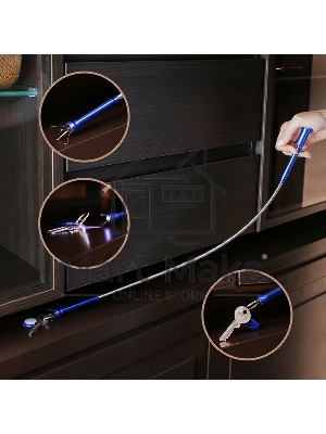 Захват магнитный Rexant цанговый 4 лапки, 610 мм, встроенный светодиодный фонарик, (удержание 2 кг)