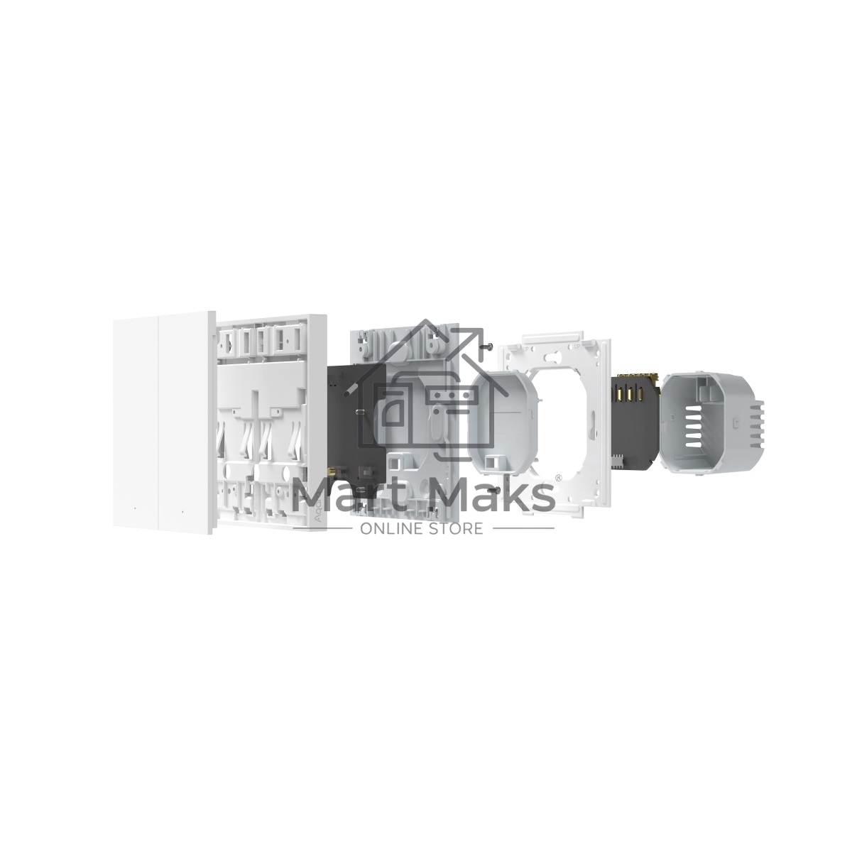 Умный выключатель двухклавишный Aqara Smart Wall Switch H1 (WS-EUK02)