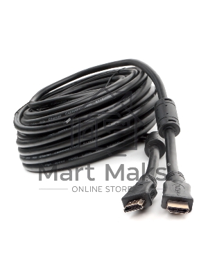 Кабель HDMI Cablexpert CCF2-HDMI4-20M, 19M/19M, v2.0, медь, позол.разъемы, экран, 2 фер.кольца, 20м, черный, пакет