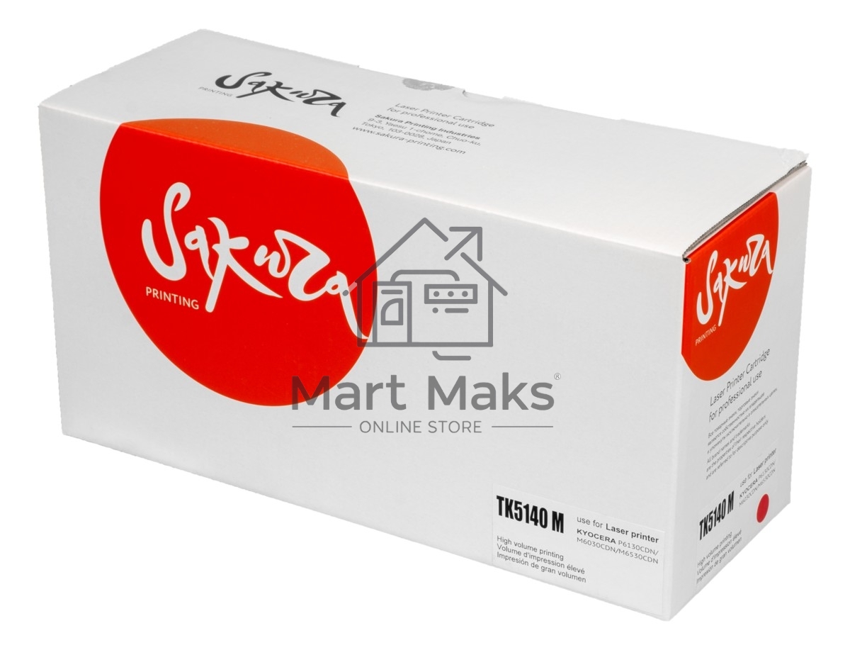 Картридж Sakura TK5140M для Kyocera Mita, пурпурный, 5000 к.