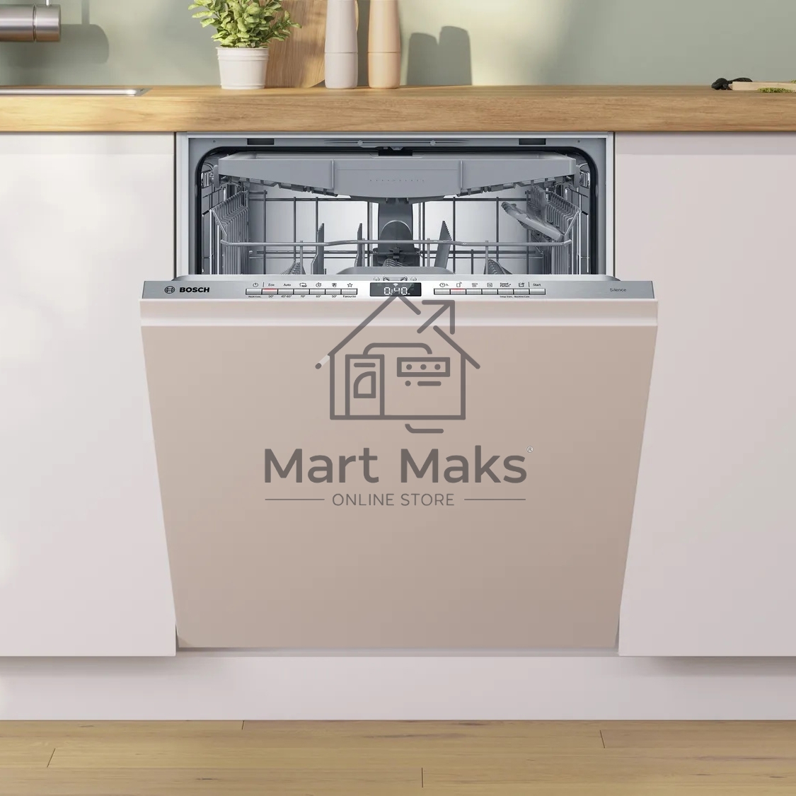 Встраиваемая посудомоечная машина Bosch SMV4HVX03E, серебристый, 59.8 см, 14 компл., 46 дБ, класс D