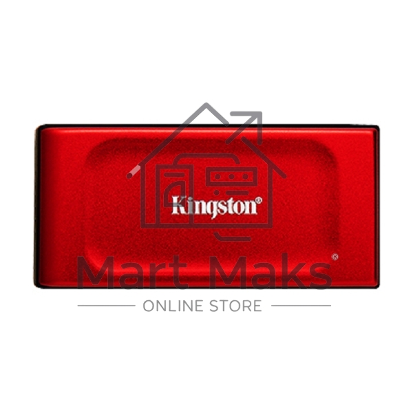 Твердотельный накопитель Kingston External SSD XS1000, 1000GB, Type-C/A, USB 3.2 Gen 2, R/W 1050/1000MB/s, 70x33x14mm, 29g., Red (5 лет)