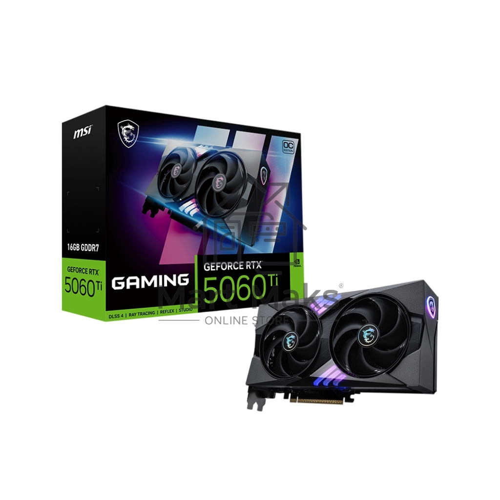 Видеокарта MSI PCIE16 RTX5060TI 16GB RTX 5060 Ti 16G GAMING OC