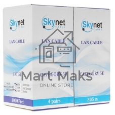 Кабель SkyNet Standart UTPнг(А)-LSLТx 4x2x0,5, медный, FLUKE TEST, кат.5e, однож., 305 м, box, белый